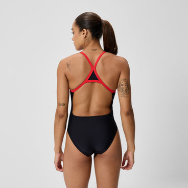 Women's Club Training Turnback Swimsuit Black/Red