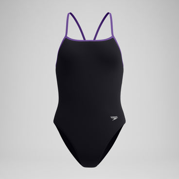 Women's Club Training Turnback Swimsuit Black/Purple