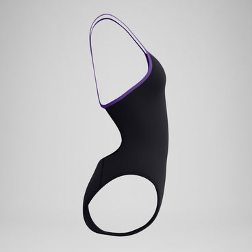 Women's Club Training Turnback Swimsuit Black/Purple