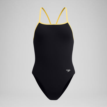 Women's Club Training Turnback Swimsuit Black/Gold