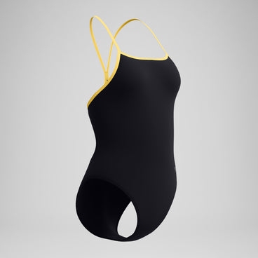Women's Club Training Turnback Swimsuit Black/Gold
