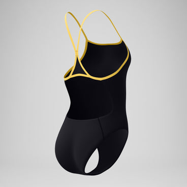 Women's Club Training Turnback Swimsuit Black/Gold