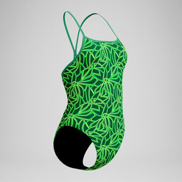 Women's Club Training Printed Turnback Swimsuit Green