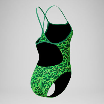Women's Club Training Printed Turnback Swimsuit Green