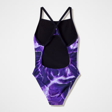 Women's Team Printed Turnback One Piece Purple