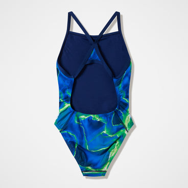 Women's Team Printed Turnback One Piece Blue/Green