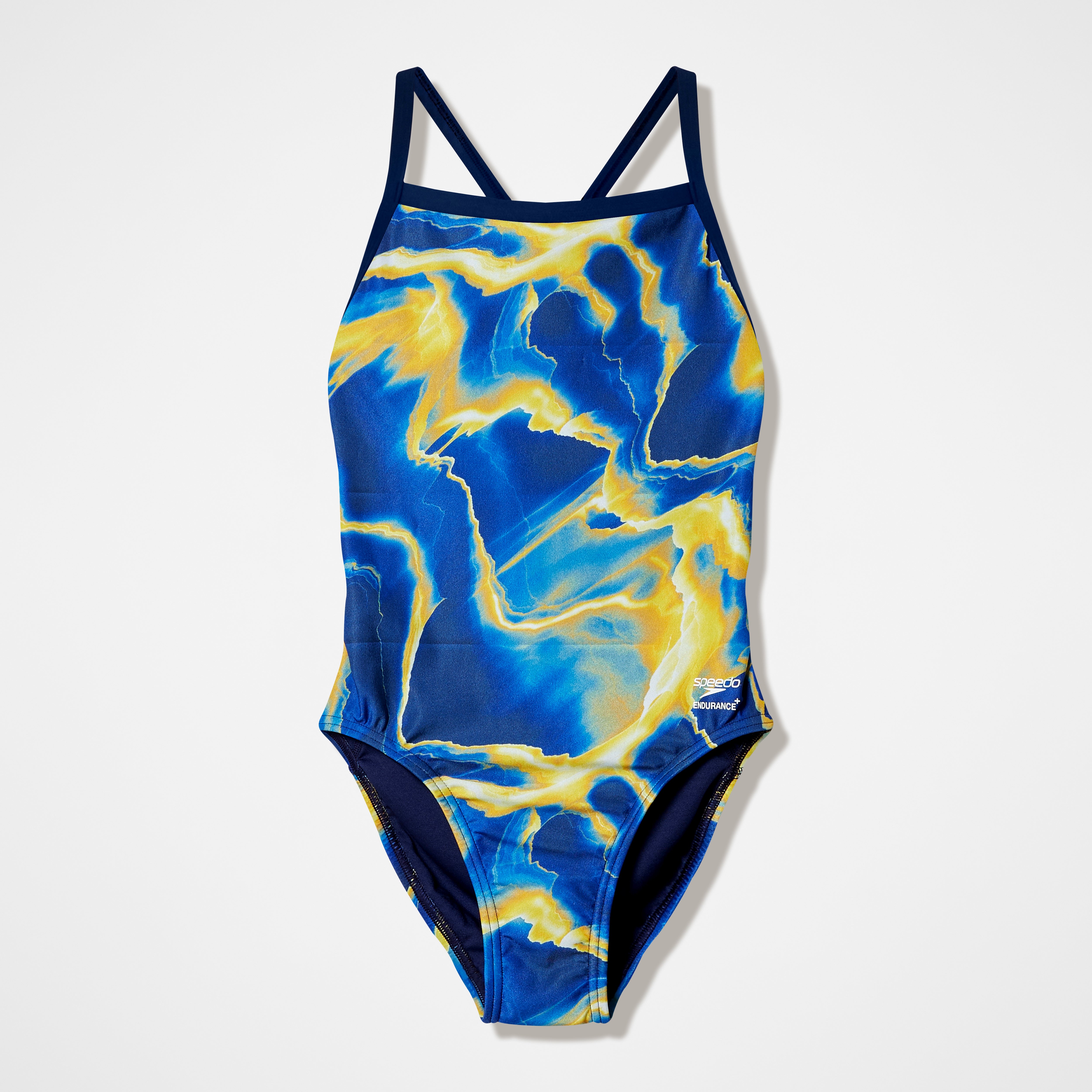 Women's Team Lightning Turnback Swimsuit Blue/Yellow | Speedo