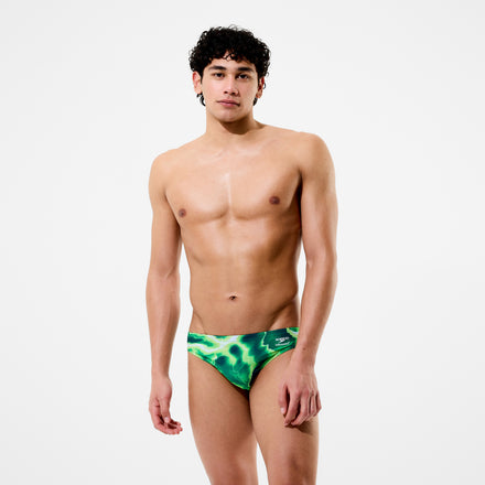 Men's Team Printed Brief Green