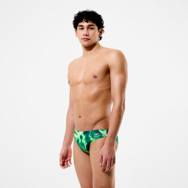Men's Team Printed Brief Green