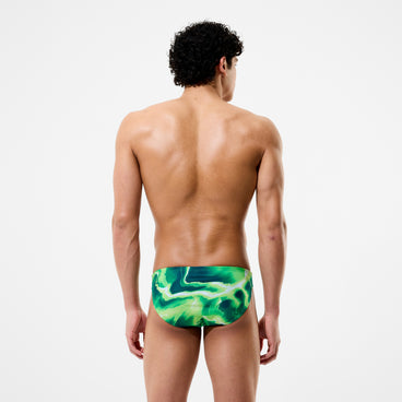 Men's Team Printed Brief Green