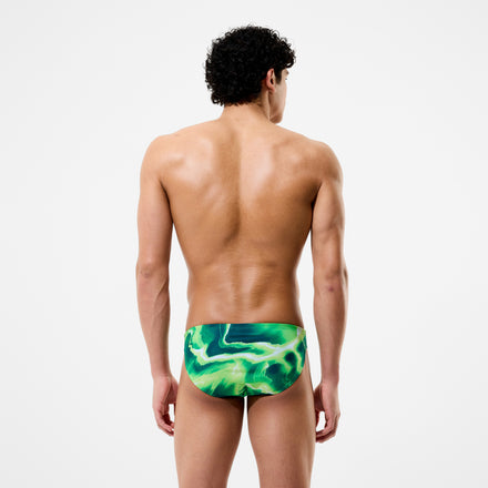 Men's Team Printed Brief Green
