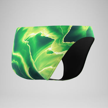 Men's Team Printed Brief Green