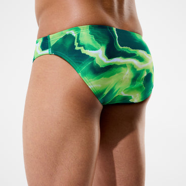 Men's Team Printed Brief Green