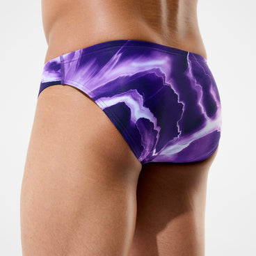 Men's Team Printed Brief Purple