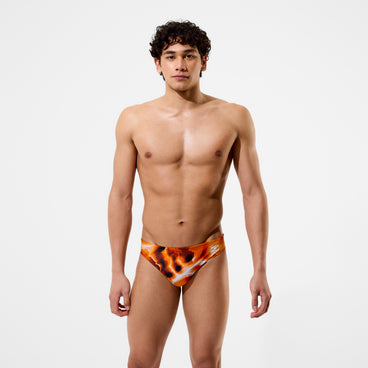 Men's Team Printed Brief Orange