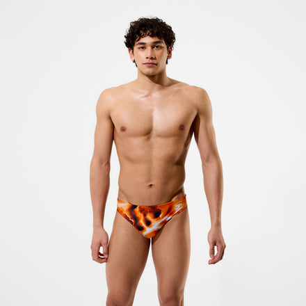 Men's Team Printed Brief Orange