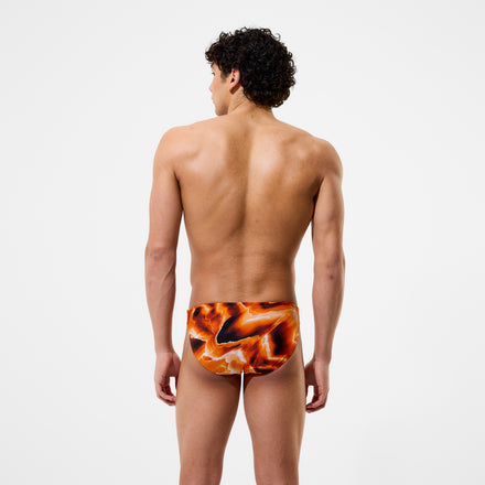 Men's Team Printed Brief Orange