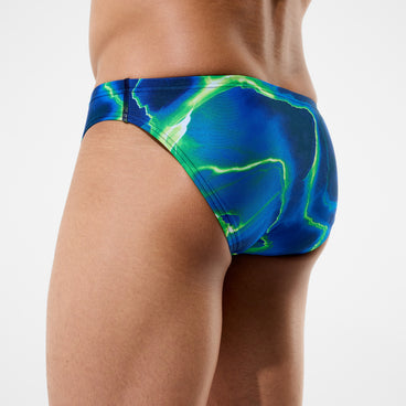 Men's Team Printed Brief Blue/Green