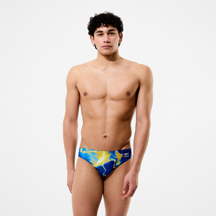 Men's Team Printed Brief Blue/Yellow