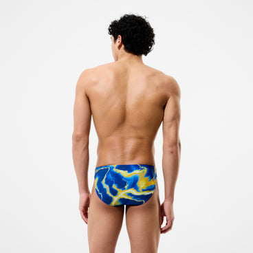 Men's Team Printed Brief Blue/Yellow