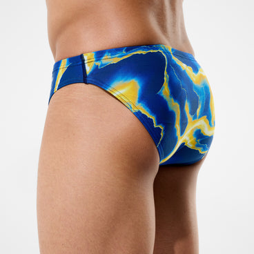 Men's Team Printed Brief Blue/Yellow
