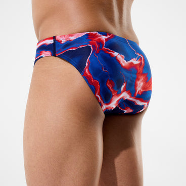 Men's Team Printed Brief Red/White/Blue