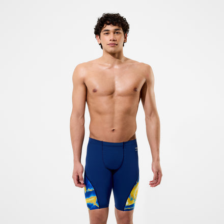 Men's Team Printed Jammer Blue/Yellow