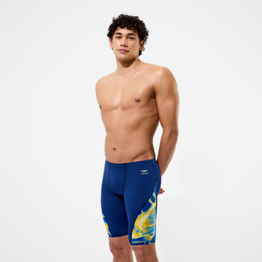 Men's Team Printed Jammer Blue/Yellow