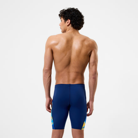 Men's Team Printed Jammer Blue/Yellow