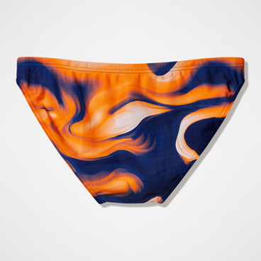 Men's Team Printed Brief Navy/Orange