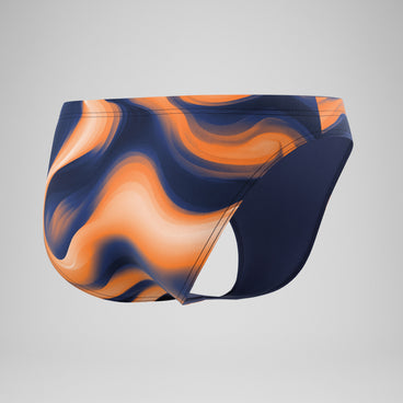 Men's Team Topography Brief Navy/Orange