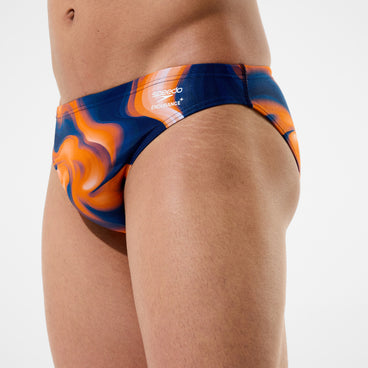 Men's Team Printed Brief Navy/Orange