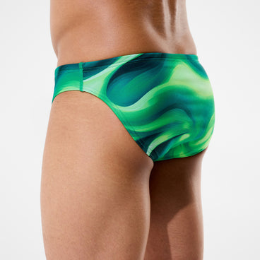 Men's Team Printed Brief Green