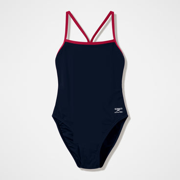 Women's Team EnduranceX V-Back 2.0 Swimsuit Black/Maroon