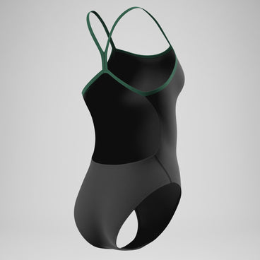 Women's Team EnduranceX V-Back 2.0 Swimsuit Black/Green