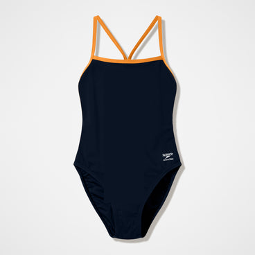 Women's Team EnduranceX V-Back 2.0 Swimsuit Black/Orange