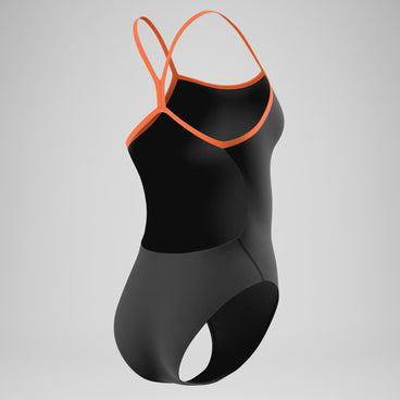 Women's Team EnduranceX V-Back 2.0 Swimsuit Black/Orange