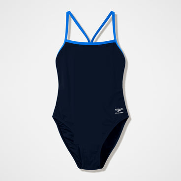 Women's Team EnduranceX V-Back 2.0 Swimsuit Black/Blue