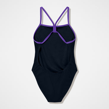 Women's Team EnduranceX V-Back 2.0 Swimsuit Black/Purple