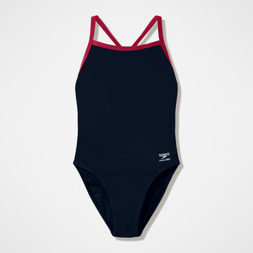 Women's Team EnduranceX Turnback Swimsuit Black/Maroon