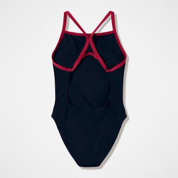 Women's Team EnduranceX Turnback Swimsuit Black/Maroon