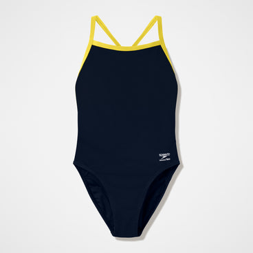 Women's Team EnduranceX Turnback Swimsuit Black/Yellow