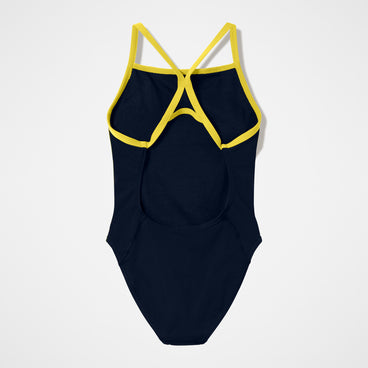 Women's Team EnduranceX Turnback Swimsuit Black/Yellow