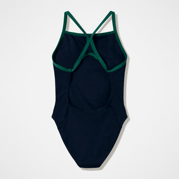 Women's Team EnduranceX Turnback Swimsuit Black/Green