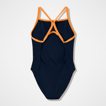 Women's Team EnduranceX Turnback Swimsuit Black/Orange