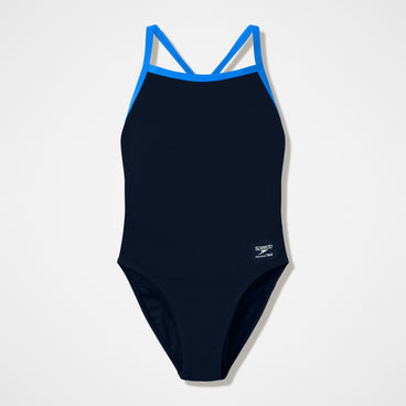 Women's Team EnduranceX Turnback Swimsuit Black/Blue