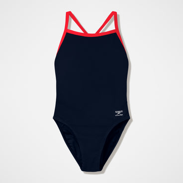 Women's Team EnduranceX Turnback Swimsuit Black/Red