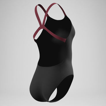 Women's Team EnduranceX Leaderback Swimsuit Black/Maroon