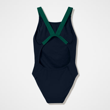 Women's Team EnduranceX Leaderback Swimsuit Black/Green
