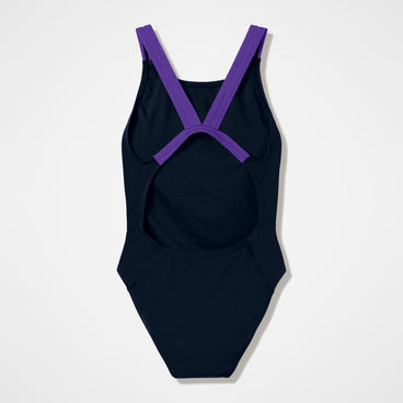 Women's Team EnduranceX Leaderback Swimsuit Black/Purple